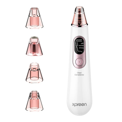 Xpreen Rechargeable Pore Cleanser Home Facial Beauty Device with LED Screen & 4 Probes, XPRE111 - Shello's Creative Boutique
