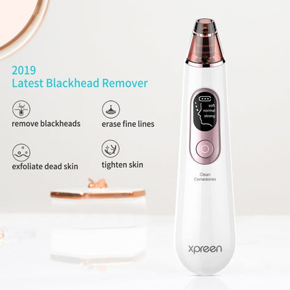 Xpreen Rechargeable Pore Cleanser Home Facial Beauty Device with LED Screen & 4 Probes, XPRE111 - Shello's Creative Boutique