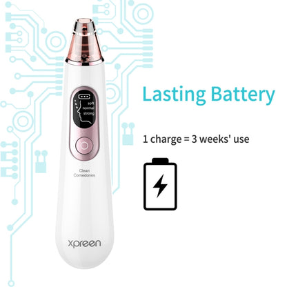 Xpreen Rechargeable Pore Cleanser Home Facial Beauty Device with LED Screen & 4 Probes, XPRE111 - Shello's Creative Boutique