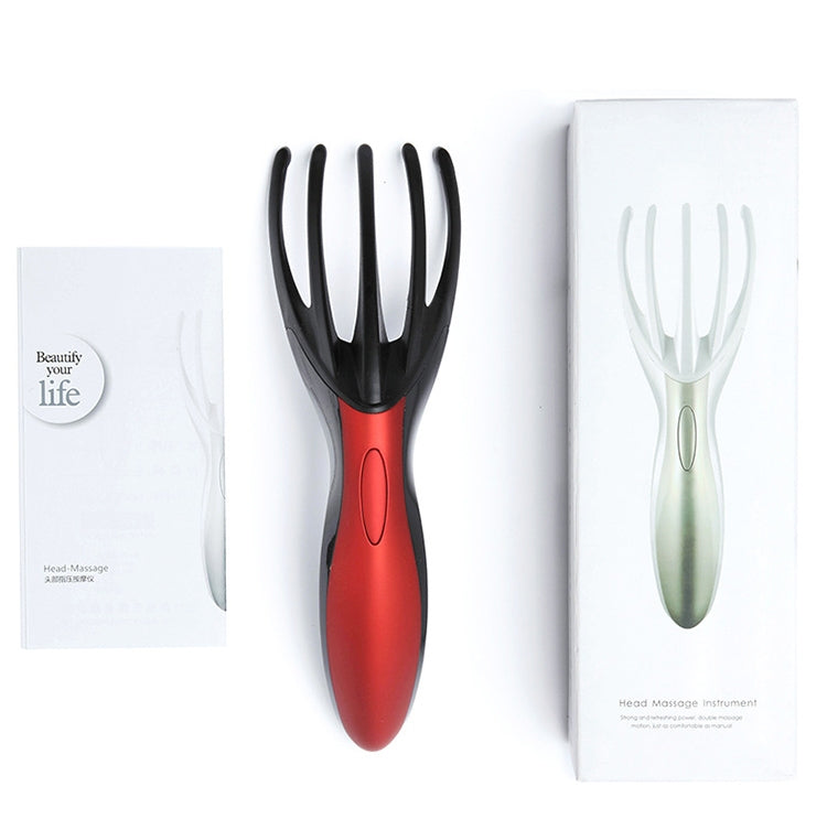 Mini Portable Multifunctional Head Massager Massage Comb, Battery Powered, Battery Powered (Gold) SUNSKY