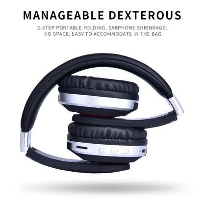 MH7 Wireless Headphones Bluetooth Headset Foldable Stereo Gaming Earphones With Microphone Support TF Card For IPad Mobile Phone - Shello's Creative Boutique