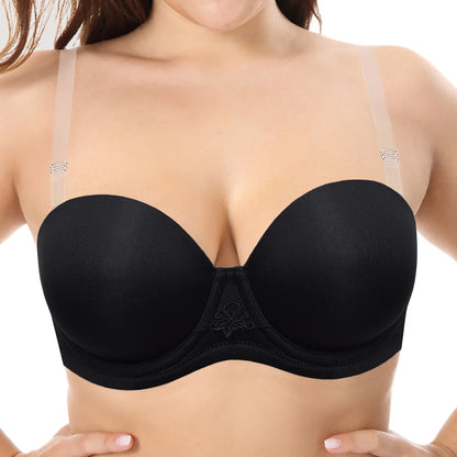 YANDW Sexy Everyday Plus Size Multiway Minimizer Bra – Unpadded, Anti-Slip, Underwire Support