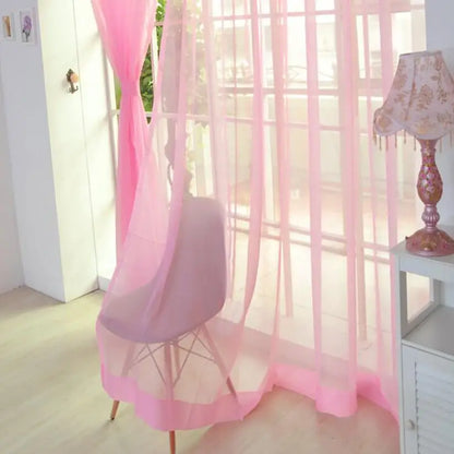 Modern Pure Color Voile Sheer Curtains - Tulle Window Drapes for Living Room & Bedroom - Shello's Creative Boutique
