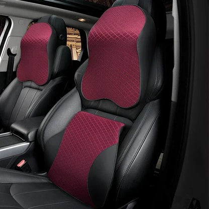 1PCS Memory foam car seat headrest pillow solid neck rest waist back support cushion set - Shello's Creative Boutique