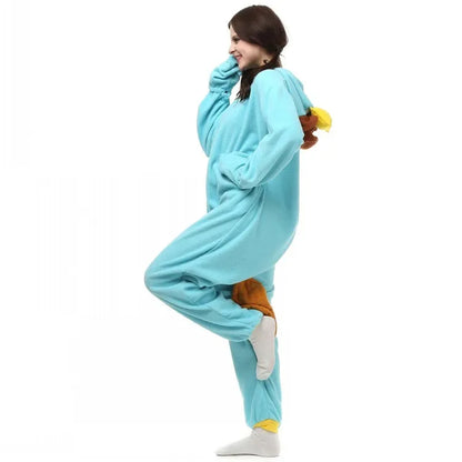 Unisex Perry the Platypus Onesie – Monster Cosplay Pajamas for Adults - Shello's Creative Boutique