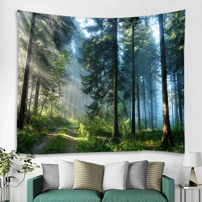 Beautiful Natural Forest Printed Large Wall Tapestry Wall Art Decor - Shello's Creative Boutique