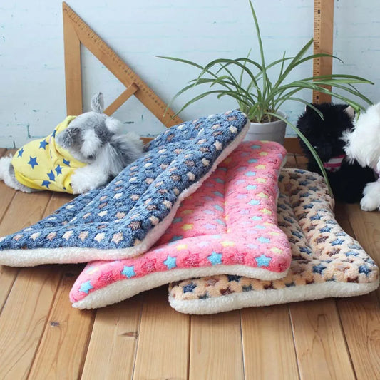 Warm Soft Fleece Pet Mat Travel Cat Litter Dog Blanket Puppy Cushion Pet Pad Dog Bed  Cheap 5 Size for Small And Large Dogs eprolo