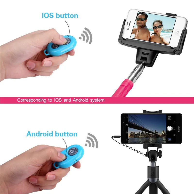 Wireless Bluetooth Smart Phone Camera Remote Control Shutter For Selfie Stick Monopod compatible Android IOS iPhone X iPhone 8 eprolo