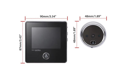 KAK 2.8 Inch LCD Smart Peephole Doorbell with IR Night Vision & Photo Recording