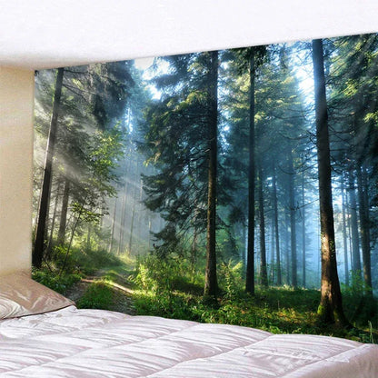 Beautiful Natural Forest Printed Large Wall Tapestry Wall Art Decor - Shello's Creative Boutique