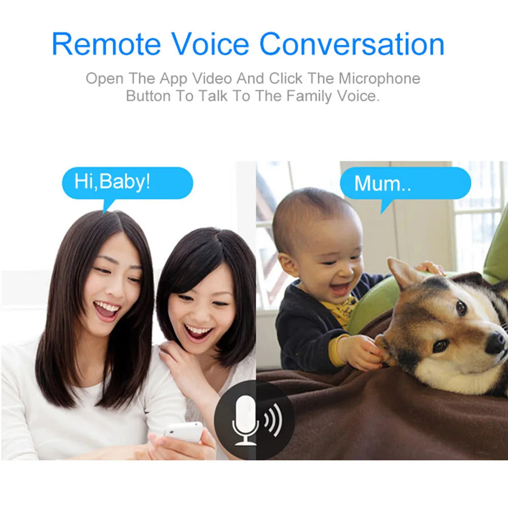 Home Security Camera Baby Monitor Smart WiFi Camera Bebe Audio Record Surveillance HD Mini CCTV IP Camera Wireless 720P eprolo