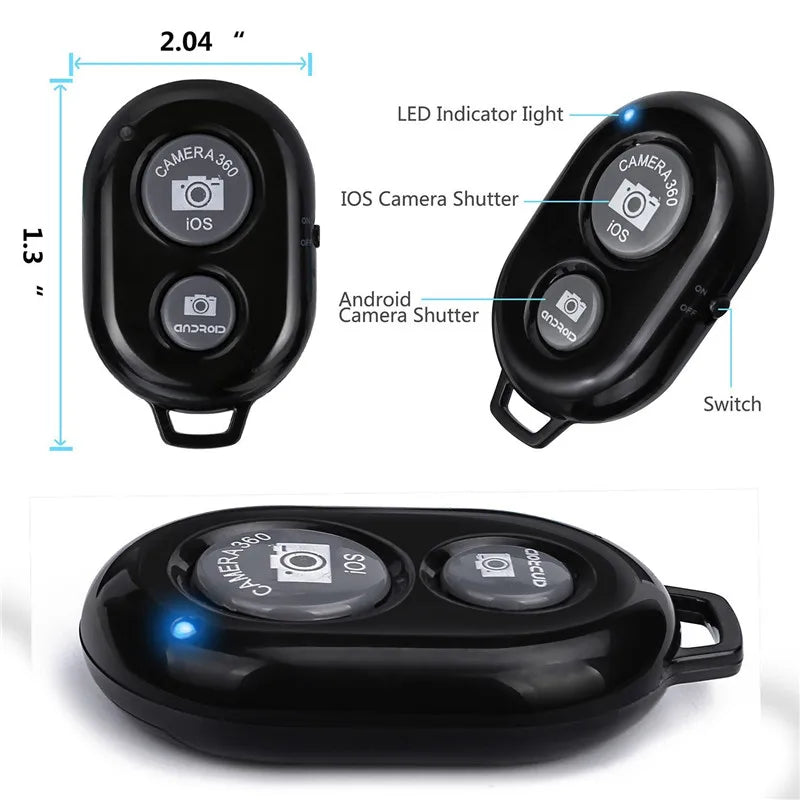 Wireless Bluetooth Smart Phone Camera Remote Control Shutter For Selfie Stick Monopod compatible Android IOS iPhone X iPhone 8 eprolo