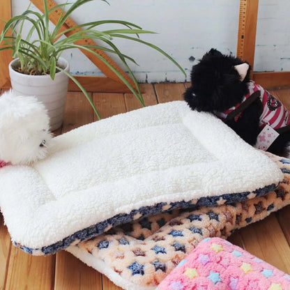Warm Soft Fleece Pet Mat Travel Cat Litter Dog Blanket Puppy Cushion Pet Pad Dog Bed  Cheap 5 Size for Small And Large Dogs eprolo