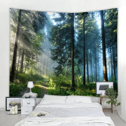 Beautiful Natural Forest Printed Large Wall Tapestry Wall Art Decor - Shello's Creative Boutique