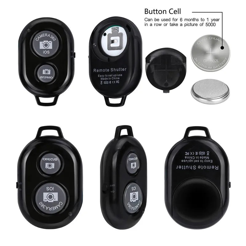 Wireless Bluetooth Smart Phone Camera Remote Control Shutter For Selfie Stick Monopod compatible Android IOS iPhone X iPhone 8 eprolo