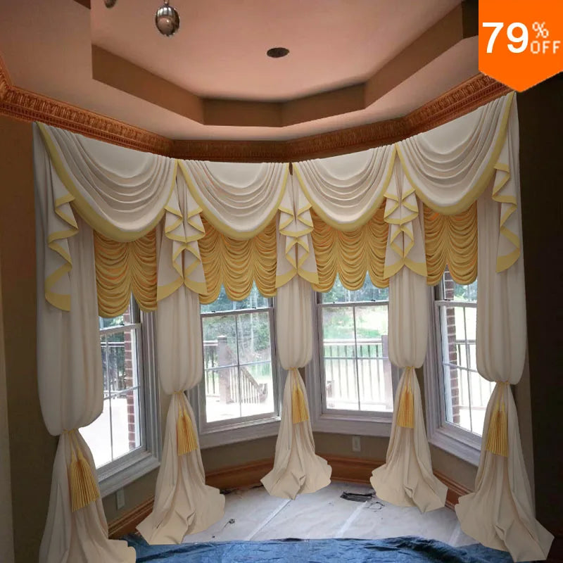 Round Window Curtain Canopy - Roman Blinds for Corner Windows - Shello's Creative Boutique