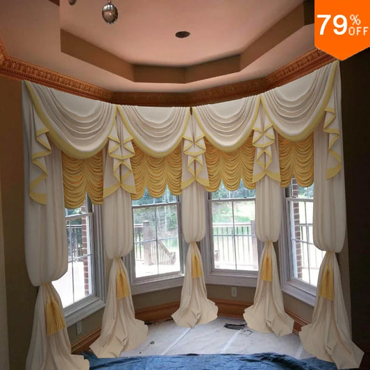 Round Window Curtain Canopy - Roman Blinds for Corner Windows - Shello's Creative Boutique