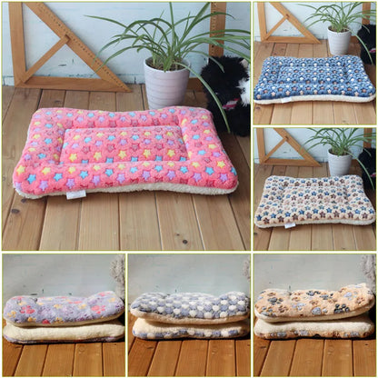 Warm Soft Fleece Pet Mat Travel Cat Litter Dog Blanket Puppy Cushion Pet Pad Dog Bed  Cheap 5 Size for Small And Large Dogs eprolo