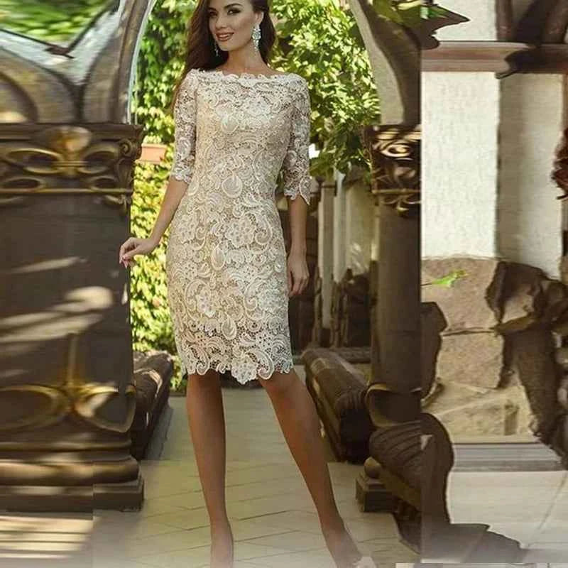 Customized Plus Size Evening Dresses Formal Vestido De Noiva Lace Prom Party Robe De Soiree Sleeves Formal Gown Vestido De Noiva