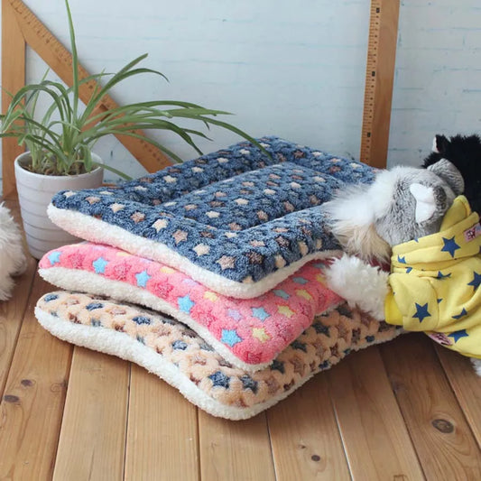 Warm Soft Fleece Pet Mat Travel Cat Litter Dog Blanket Puppy Cushion Pet Pad Dog Bed  Cheap 5 Size for Small And Large Dogs eprolo