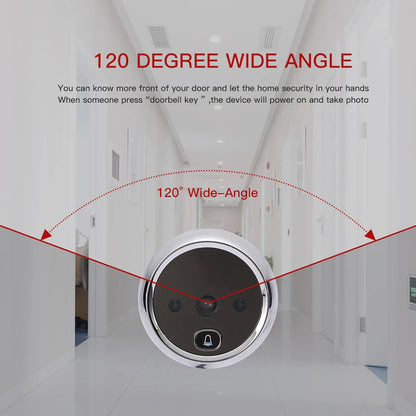 KAK 2.8 Inch LCD Smart Peephole Doorbell with IR Night Vision & Photo Recording
