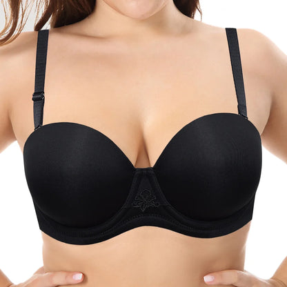YANDW Sexy Everyday Plus Size Multiway Minimizer Bra – Unpadded, Anti-Slip, Underwire Support