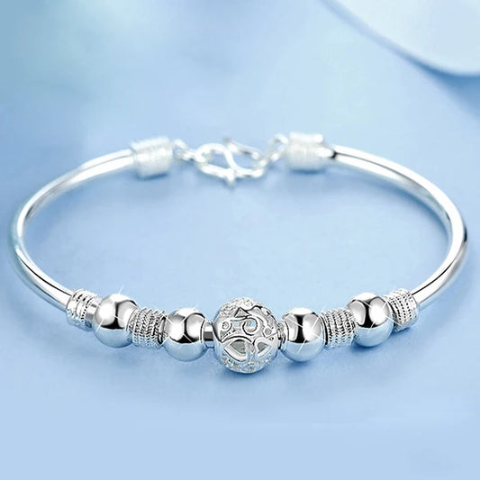 3 Style New 925 sterling silver Lucky Charm Bracelet Cuff Bracelets For Women Bangles Fashion Jewelry Pulseira eprolo