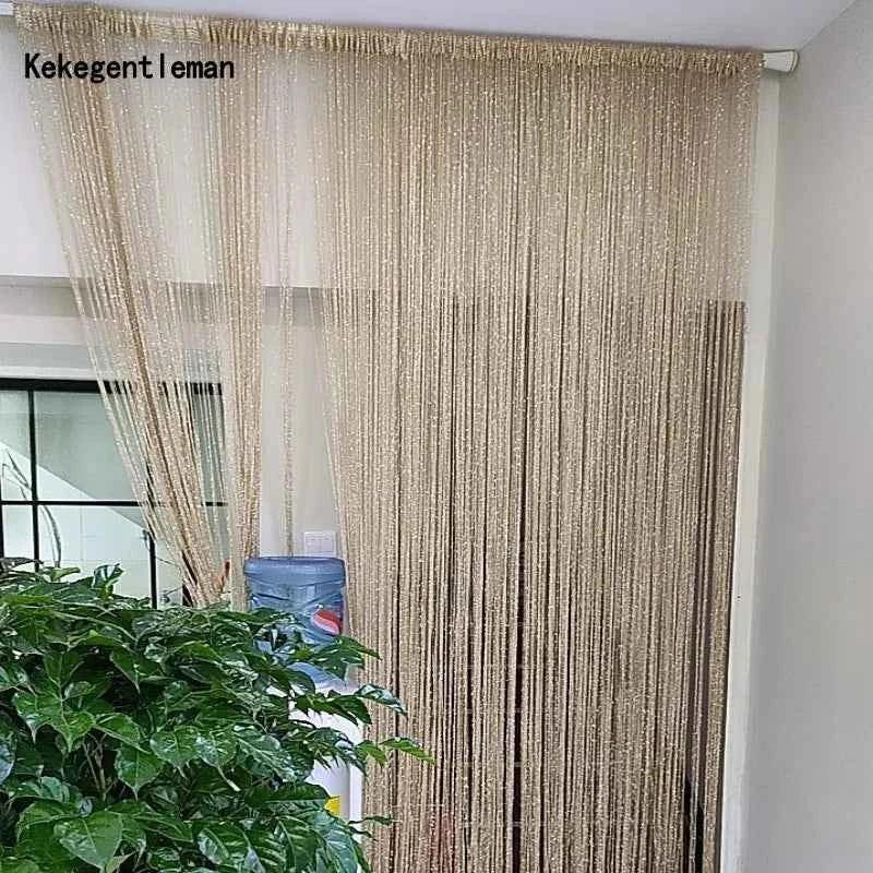 Shiny Curtain String Tassel Line Curtains - 3x2.4m Window Door Divider Drape - Living Room Decor Valance - Shello's Creative Boutique