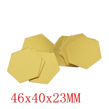 3D Hexagon Acrylic Mirror Wall Stickers – Modern Elegance for Your Space - Shello's Creative Boutique