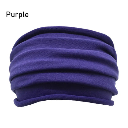 13 Colors Nonslip Elastic Folds Yoga Hairband Fashion Wide Sports Headband Running Accessories Summer Stretch Hair Band - Shello's Creative Boutique