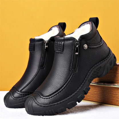 Men Winter Snow Boots Waterproof Leather Sneakers Super Warm Men's Boots Outdoor Male Hiking Boots Work Shoes chaussure homme