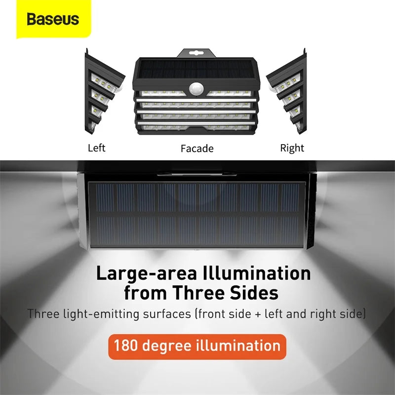 Baseus LED Solar Light Outdoor Solar Garden Lights Motion Sensor Wall Lamp Waterproof Solar Powered Garden Landscape Lawn Lamp eprolo