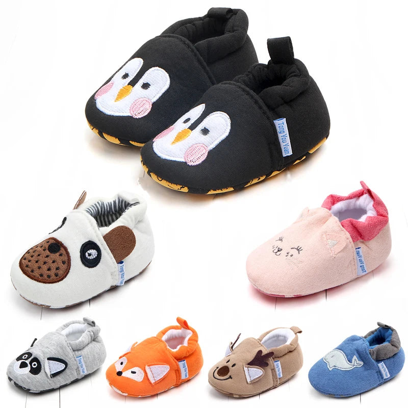Cartoon Fox Baby Girls Winter Warm First Walkers Cotton Children Home Shoes Kids Toddler Slippers Baby First Walkers Moccasins eprolo