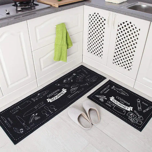 Kitchen Mat Set Wear-resistant Non-slip Kitchen Floor Mat Bathroom Absorbent Door Mat Oil-absorbing Anti-fouling Long Mat eprolo