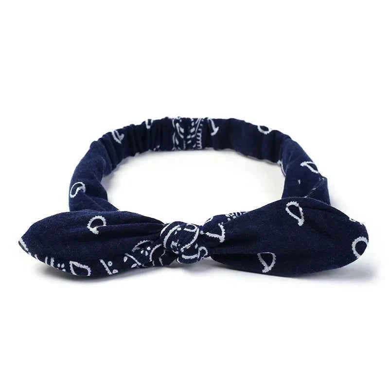 New Women Suede Soft Solid Print Headbands Vintage Cross Knot Elastic Hairbands