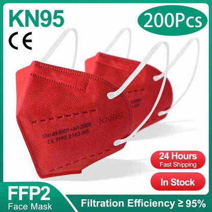 10-200Pcs KN95 CE FFP2 face Masks Approved 5 Layers Filter Protective Health Care Mouth Mask FFP2  Reuseable Mouth KN95 ffp2Mask