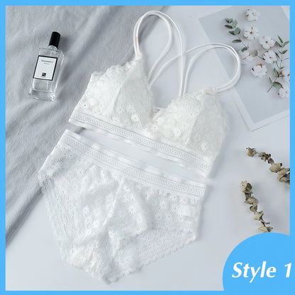 MIMICOO Floral Lace Bra & Brief Set – Seamless Romance