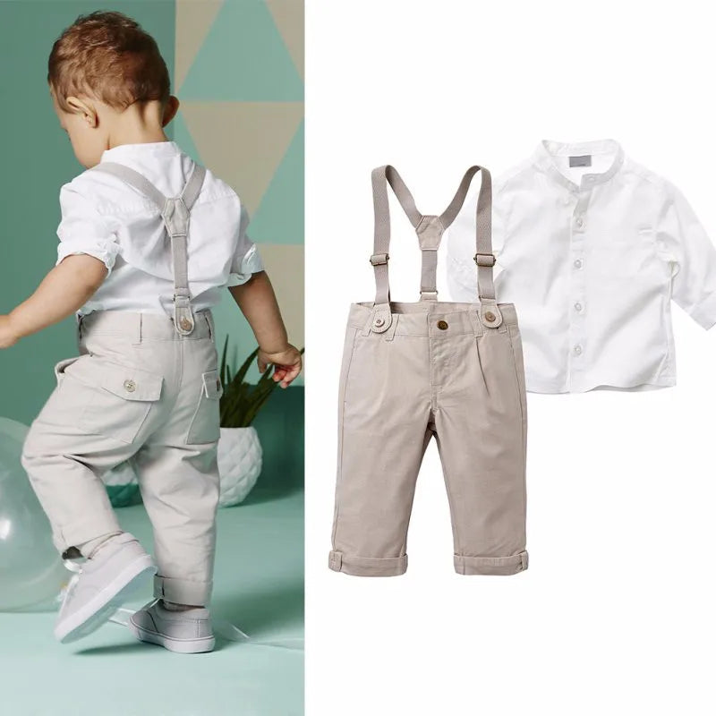 Kids Clothes Boys Suits Toddler Clothing Set Summer Baby Suit Shorts Shirt Children Formal Wedding Party Costume Autumn Shello's Creative Boutique