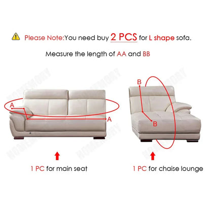 Plush Sofa Cover Velvet Elastic Leather Corner Sectional For Living Room Couch Covers Set Armchair Cover L Shape Seat Slipcovers - Shello's Creative Boutique