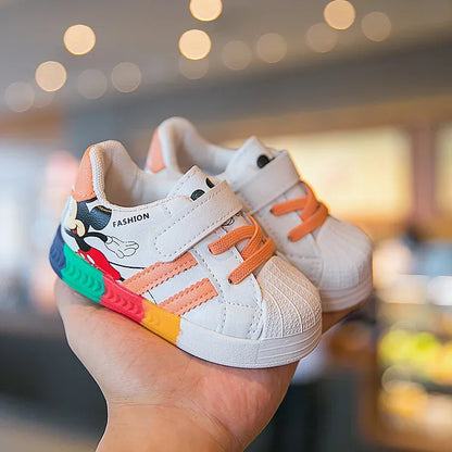 Disney Autumn Baby Sneakers – Soft Bottom Rainbow Casual Shoes - Shello's Creative Boutique