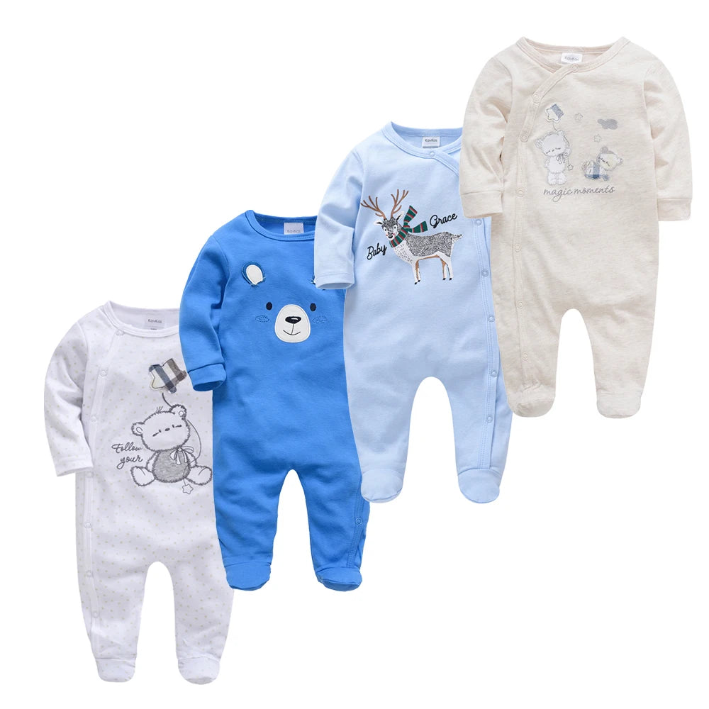 4 pcs/lot New Born Body Bebes Clothing Shello Creative Boutique