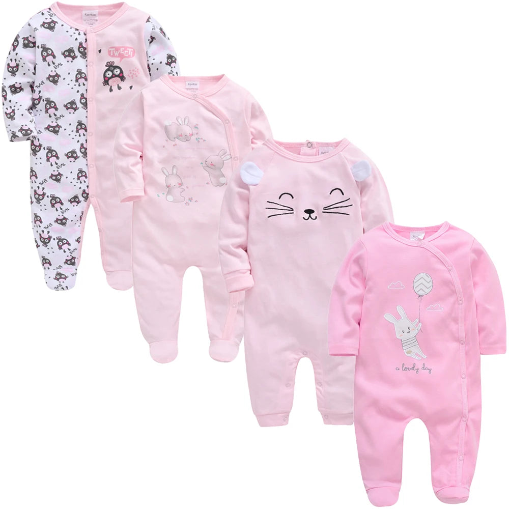 4 pcs/lot New Born Body Bebes Clothing Shello Creative Boutique