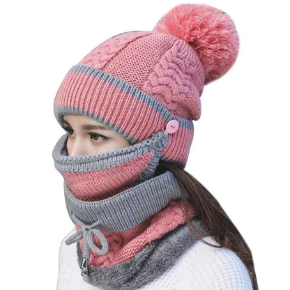 3-Piece Winter Set - Knitted Hat, Scarf & Gloves - Shello's Creative Boutique