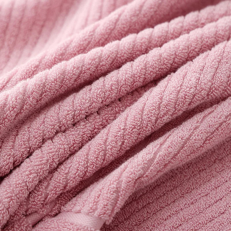 Luxury Cotton Bath Towels - Multi-Color Solid Pattern Soft Bathroom Towels (300-499 GSM)