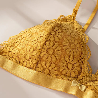 MIMICOO Floral Lace Bra & Brief Set – Seamless Romance