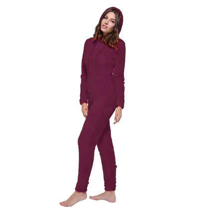Winter Warm Pyjamas – Fluffy Fleece Onesie Jumpsuits for Women - Shello's Creative Boutique