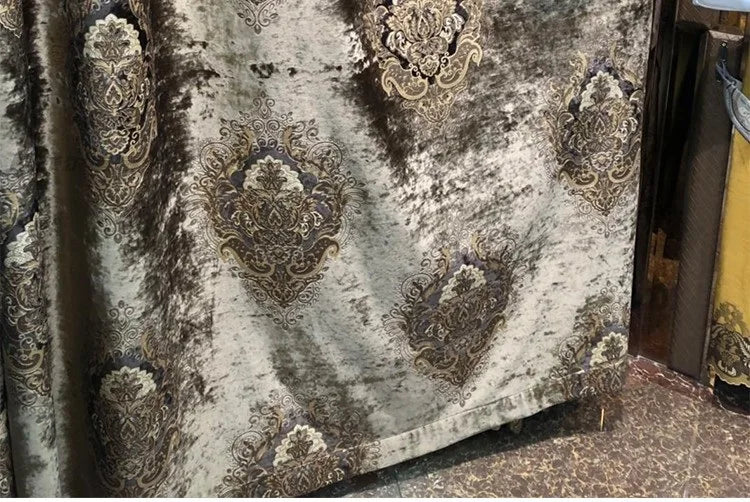 European Palace Luxury Curtains - Velvet Drapes for High Windows