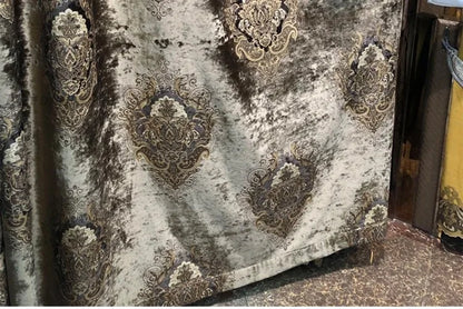 European Palace Luxury Curtains - Velvet Drapes for High Windows