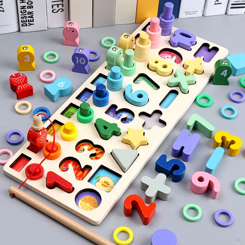 Wooden Montessori Educational Toys For Children Kids Early Learning Infant Shape Color Match Board Toy For 3 Year Old Kids Gift eprolo