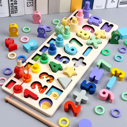 Wooden Montessori Shape & Colour Matching Board - Educational Toy Age 3+ - Shello's Creative Boutique